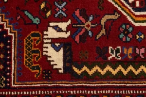 Red Tribal 3'5X5 Shiraz Persian Rug