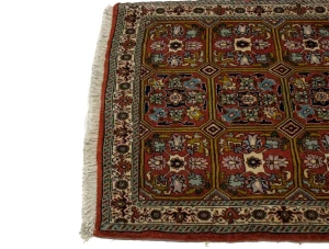 Burnt Orange Floral 2X3 Bidjar Persian Rug