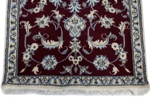 Wine Red Traditional 3X5 Nain Kashmar Persian Rug
