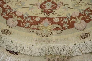 Cream Classic 4X4 Tabriz Persian Rug