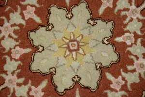 Cream Classic 4X4 Tabriz Persian Rug