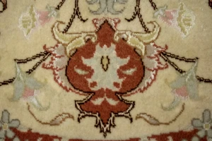 Cream Classic 4X4 Tabriz Persian Rug