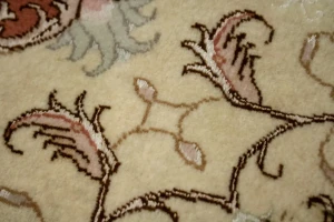 Cream Classic 4X4 Tabriz Persian Rug