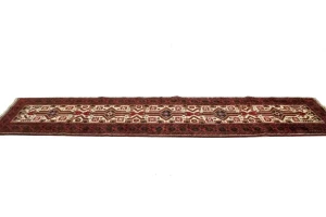 Vintage Ivory Tribal 3X13 Balouch Persian Runner Rug