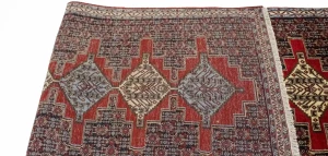 Vintage Geometric 3X13 Bidjar Sanneh Persian Runner Rug