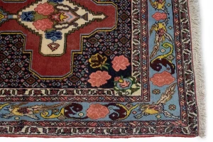 Vintage Floral 3X13 Bidjar Sanneh Persian Runner Rug