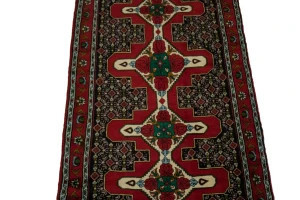 Vintage Red Floral 3X12'5 Bidjar Sanneh Persian Runner Rug