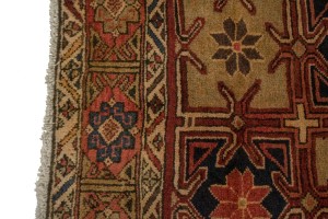 Vintage Beige Geometric 5X10 Meshkin Persian Runner Rug