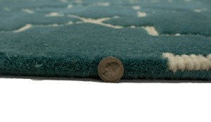 Teal Trellis 5X8 Hand-Tufted Modern Rug