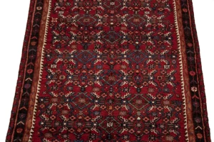 Vintage Red Allover Tribal 4X7 Hossainabad Persian Rug