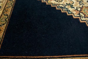 Dark Navy Geometric Floral 5X8 Indo-Bidjar Oriental Rug