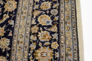 Vintage Dark Navy Traditional 11'6X17'4 Kashan Persian Rug