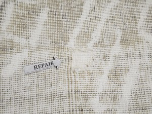 Antique Muted Beige Floral 9'6X12'3 Distressed Vintage Oriental Rug