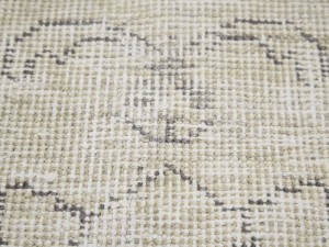 Antique Muted Beige Floral 8'5X11'7 Distressed Vintage Oriental Rug
