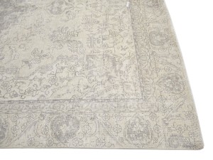 Antique Muted Beige Floral 8'5X11'7 Distressed Vintage Oriental Rug