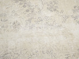Antique Muted Beige Floral 8X11 Distressed Vintage Oriental Rug