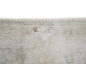 Antique Muted Orange Floral 10X13 Distressed Vintage Oriental Rug