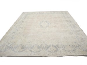 Antique Muted Floral 10X13 Distressed Vintage Oriental Rug