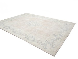 Antique Muted Floral 9'5X13 Distressed Vintage Oriental Rug