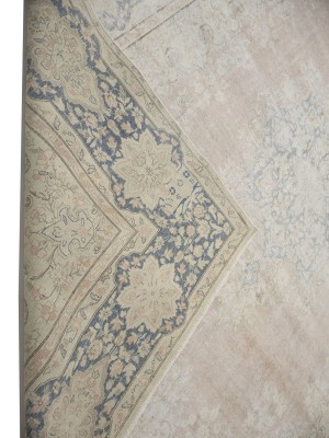 Antique Muted Floral 10X13 Distressed Vintage Oriental Rug