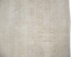 Antique Muted Beige Floral 10X13 Distressed Vintage Oriental Rug