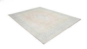 Antique Muted Floral 10X13 Distressed Vintage Oriental Rug