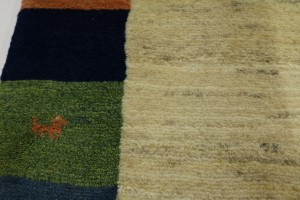 Cream Tribal 7X7 Gabbeh Persian Square Rug
