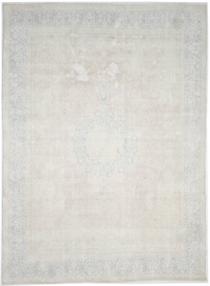 Antique Muted Floral 9'3X12'7 Distressed Vintage Oriental Rug