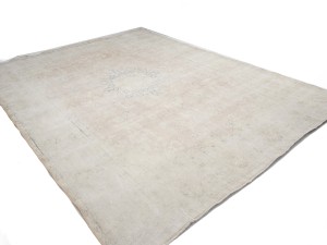 Antique Muted Floral 9'6X12'8 Distressed Vintage Oriental Rug