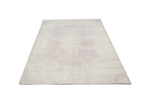 Antique Muted Red Floral 6X9 Distressed Vintage Oriental Rug