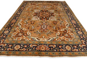 Vintage Floral Traditional 8X11 Heriz Persian Rug