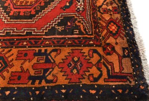 Vintage Red Tribal 4X7 Hamedan Persian Rug
