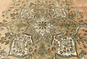 Semi Antique Muted Floral 10X12 Distressed Vintage Oriental Rug