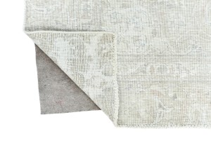 Muted Beige Antique Floral 8'3X10'9 Distressed Vintage Oriental Rug