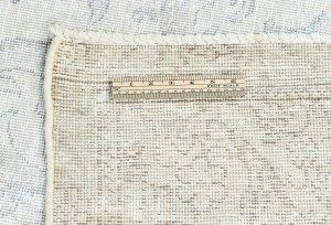 Antique Muted Cream Floral 9'4X12'3 Distressed Vintage Oriental Rug