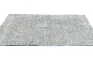 Antique Muted Floral 2'7X4'3 Distressed Vintage Oriental Rug
