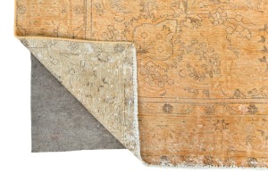 Antique Overdyed Muted Floral 6'4X9 Distressed Vintage Oriental Rug