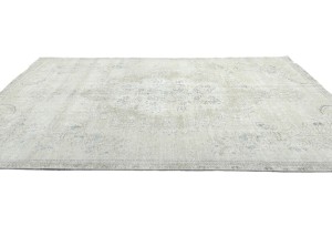 Muted Beige Antique Floral Traditional 6X9 Distressed Vintage Oriental Rug