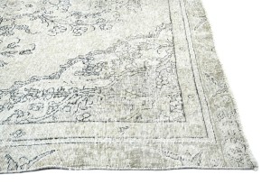 Muted Beige Antique Floral Traditional 6X10 Distressed Vintage Oriental Rug