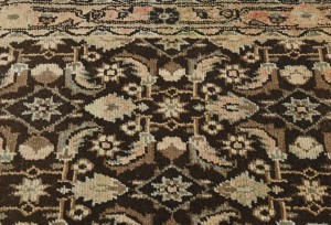 Semi Antique Dark Brown Tribal 3X11 Distressed Vintage Oriental Runner Rug