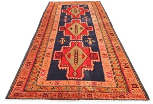 Vintage Geometric Tribal 5X10'5 Runner Oriental Rug
