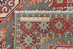 Gray Tribal Geometric 2X5'5 Kazak Pakistan Oriental Runner Rug