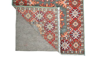 Gray Tribal Geometric 2X5'5 Kazak Pakistan Oriental Runner Rug
