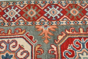 Gray Tribal Geometric 2X5'5 Kazak Pakistan Oriental Runner Rug