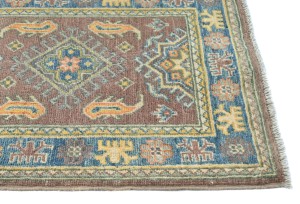 Pastel Brown Tribal Geometric 2X6 Kazak Pakistan Oriental Runner Rug