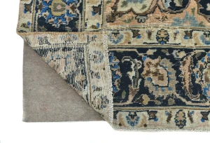 Semi Antique Muted Light Salmon Floral 8X11 Distressed Vintage Oriental Rug