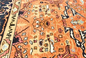 Orange Floral Tribal 9X12 Oushak Chobi Oriental Rug