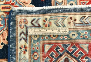 Navy Tribal Geometric 8X10 Kazak Pakistan Oriental Rug