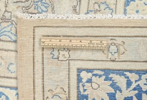 Antique Muted Beige Floral 9X12 Distressed Vintage Oriental Rug