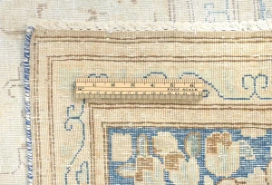 Antique Muted Beige Floral 10X13 Distressed Vintage Oriental Rug